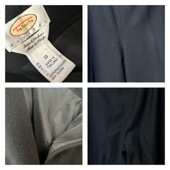 Talbots Petites Fully Lined Wool Blend Trouser Pants Size 10 P - Picture 3 of 3